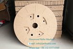 molded cable drum wheels made from waste, raw material waste wood, UF glue, 1000 tons press machine